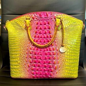 ⚡️Beautiful Brahmin Large Duxbury Satchel in Limeade Ombré Melbourne ⚡️
